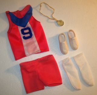 Vintage Ken Complete Best Buy Fashions 7245 Olympic Tract Set & Gold Medal 1975