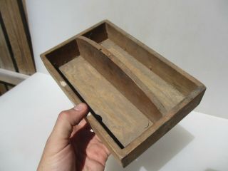 Small Wooden Tray Holder Storage Pot Drawer Old Retro