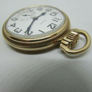 Elgin 21 Jewel BW Raymond Invar Balance RR Pocket Watch 10k Gold Fill 1927 Runs 4