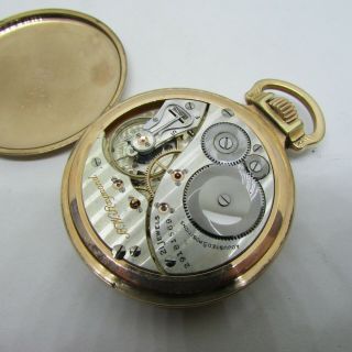 Elgin 21 Jewel BW Raymond Invar Balance RR Pocket Watch 10k Gold Fill 1927 Runs 5
