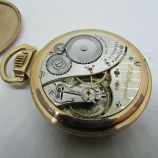 Elgin 21 Jewel BW Raymond Invar Balance RR Pocket Watch 10k Gold Fill 1927 Runs 6