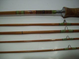N.  O.  S.  Antique EBISU 8 ' FLY FISHING BAMBOO ROD in the Old Wood Cse 5