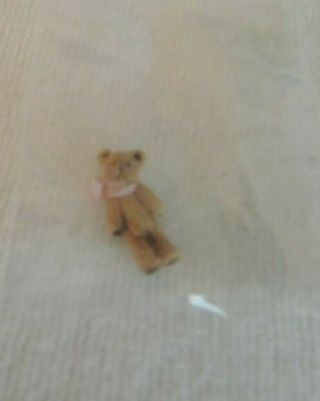 Vintage Handmade Miniature Bear 1 " Furry Bear