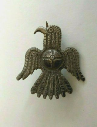 Anglo Saxon Eagle Silver Fibula Brooch