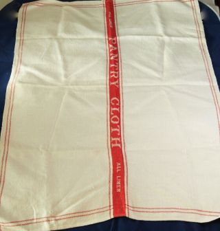 Large Vintage Linen Pantry Glass Cloth Tea Towel 32 " X 24 "