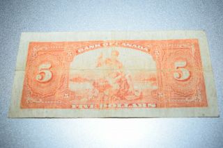 antique rare 1935 BANK OF CANADA 5 DOLLARS BANK NOTE prince of wales 2