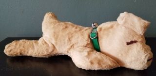 Vtg Dog Plush Stuffed Animal Toy 14 " Sleepy Sleeping Floppy Ears Doggy Collar