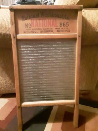 Vintage National Washboard Co.  865 Laundry Washboard (Glass) 2