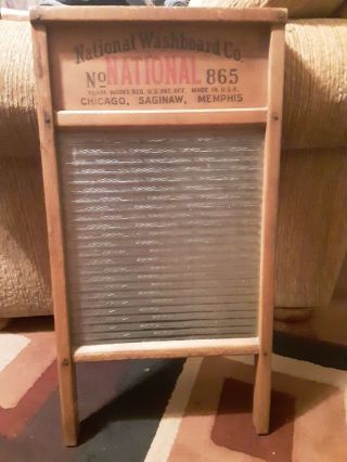 Vintage National Washboard Co.  865 Laundry Washboard (Glass) 3