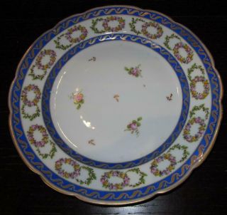 Antique Nyon Swiss Meissen Style Continental Porcelain Plate - 2/2