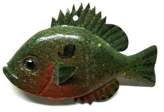 Vintage Jeff Grootemat Sunfish Folk Art Fish Spearing Decoy Ice Fishing Lure