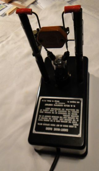 Welch Scientific Shortwave Radio,  with tube,  ham antique electricity apparatus 4