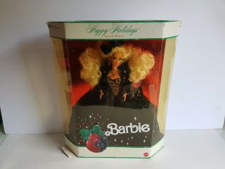 1991 Holiday Barbie Doll Vintage Mattel Box