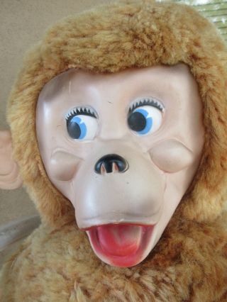 Vintage Giant Rubber Face Monkey Stuffed Animal Plush Rushton Style 38” 50 ' s/60 ' 3