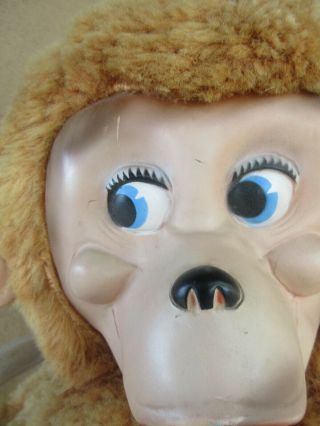 Vintage Giant Rubber Face Monkey Stuffed Animal Plush Rushton Style 38” 50 ' s/60 ' 5