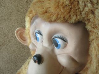 Vintage Giant Rubber Face Monkey Stuffed Animal Plush Rushton Style 38” 50 ' s/60 ' 6