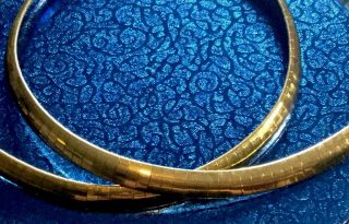 Vintage Omega Necklace,  1/20 14k Gold Filled.  Snake Chocker.