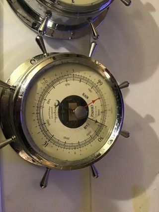 Vintage AirGuide 7 Jewel 8 Day Ship Clock And Barometer 3