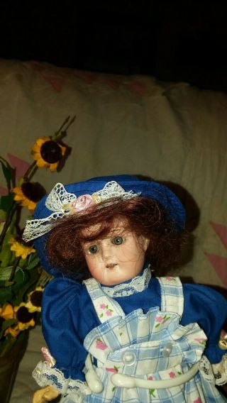 Antique 12 - Inch Goebal Doll In Adorable Ensemble And Mohair Wig