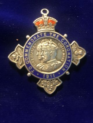 Solid Silver Antique Fob.  King George V
