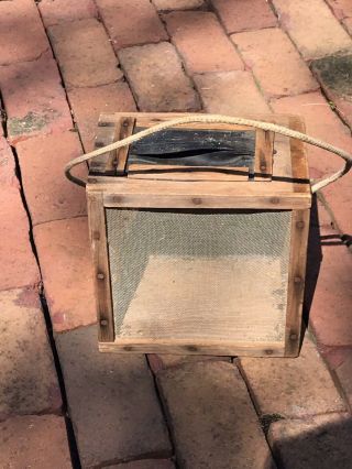 Vintage Wooden Frog/cricket Bait Box Cage Handmade