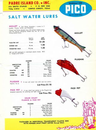 Vintage Texas Pico Mullet Fishing Lure 5