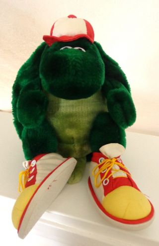 Vintage 12 " Stuffed Russ Plush " Snappy " Turtle Ball Cap & Running Shoes Sneakers