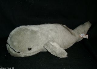 12 " Vintage Dakin 1979 Gray Whale Fish Stuffed Animal Plush Toy Arctic Circle