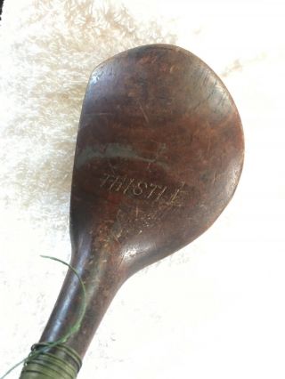 Antique Wood Shaft Hickory Golf Club Thistle