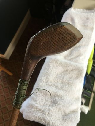 Antique Wood Shaft Hickory Golf Club Thistle 3