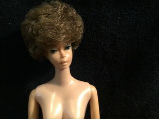 Rare Vintage Barbie Doll Brownette (sable??) Bubblecut W/green Ear