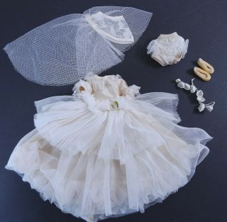 8 " Lovely Vintage Betsy Mccall Doll Outfit 5 Wedding Gown Outfit 3day