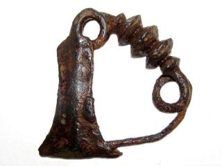 Extremely Rare Bronze Age Iron Bow Knobbed Fibula,  Top,