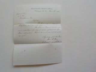 Civil War Letter 1865 Steamer Frances Animals For Texas Expedition Antique 1 Vtg