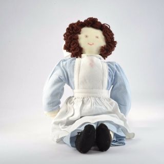 Vintage Handmade Stuffed Nurse 20 " Tall Clothing & Face All Hand Stitch Folk Art