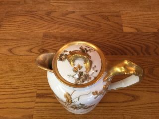 Antique Haviland Limoges H&Co 8” Coffee/Tea Pot - w/Gold Trim 4