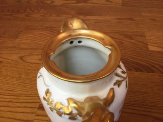 Antique Haviland Limoges H&Co 8” Coffee/Tea Pot - w/Gold Trim 5
