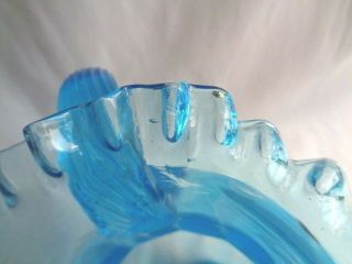 ANTIQUE VICTORIAN ICE BLUE WATER PITCHER - H/P MARY GREGORY 5