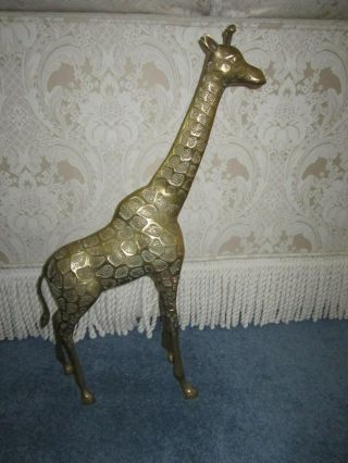 Vintage Hollywood Regency 26 " Brass Giraffe