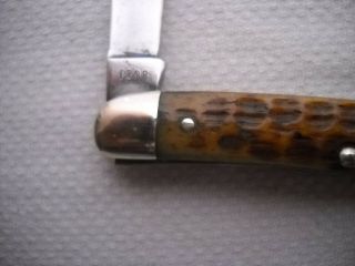 old antique case xx 6308 green bone pocket knife 7