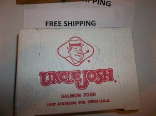 Ultra Rare Uncle Josh 200 Big Boy Garlic Scented Salmon Eggs Case Of 12 Jars