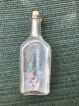 Vintage Antique Bottle French Ed Pinaud Paris Glass With Cap Embossed