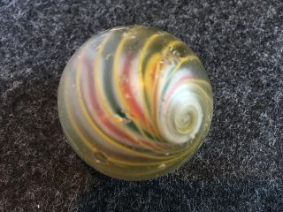 Vintage Antique German Handmade Large Solid Core Swirl Marble NR 314 5