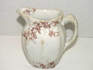 Antique Mellor Taylor & Co.  Chelgea England Semi - Porcelain Floral Creamer Dish 3