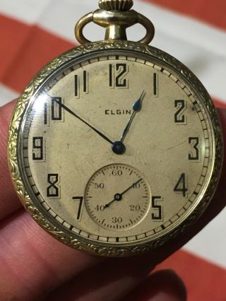 Vintage Elgin Running Pocket Watch In