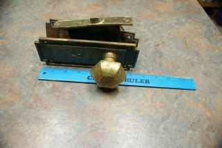 Vintage Brass Door Knob Plates And Lock