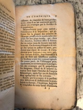 1781 Antique History Book 