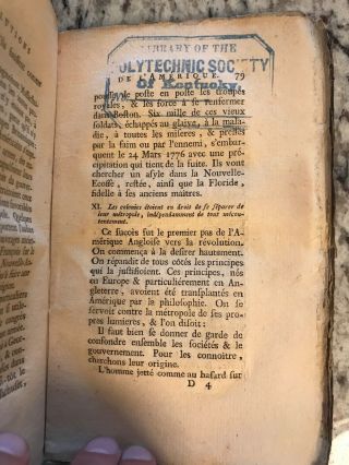 1781 Antique History Book 