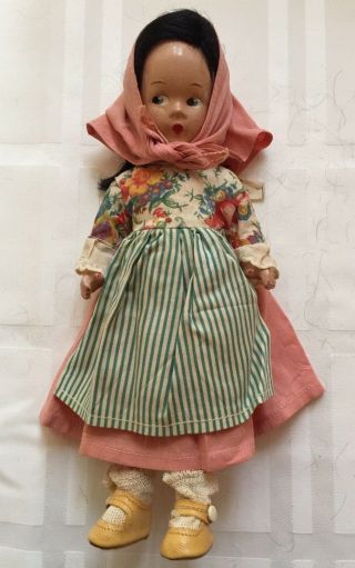 Vintage Madame Alexander 9” Peasant Doll Pre - 1947