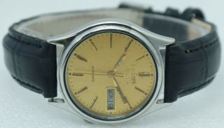 VINTAGE SEIKO 5 MEN ' S AUTOMATIC 17J 7009 DAY/DATE JAPAN MADE DIAL WATCH 5